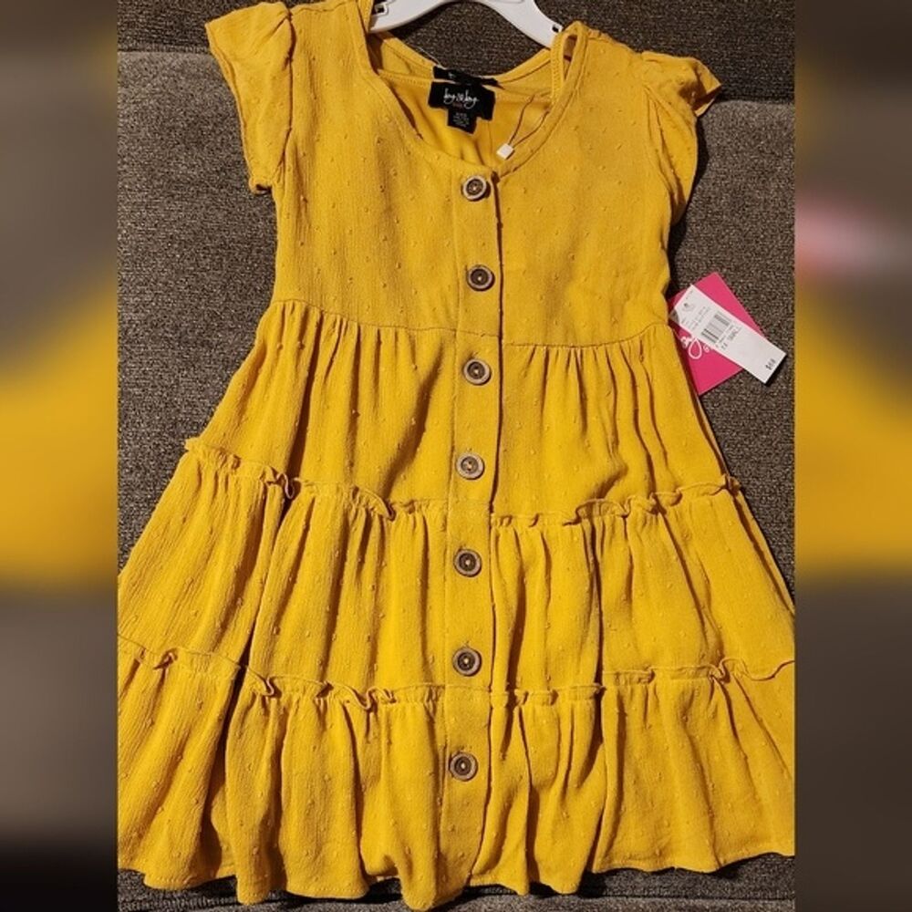 NWT by & by Girl 2 Piece Yellow Dress and‎ Slip Size XXS 4/5